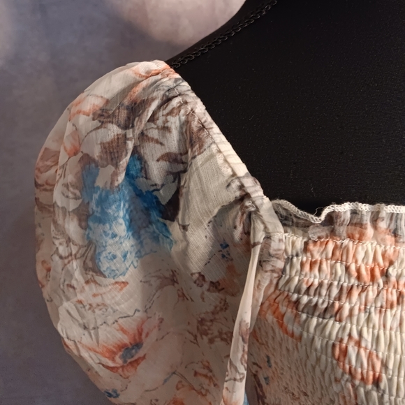 Hippie Vibe Tribe Vintage Floral Print Mini dress - Picture 10 of 11